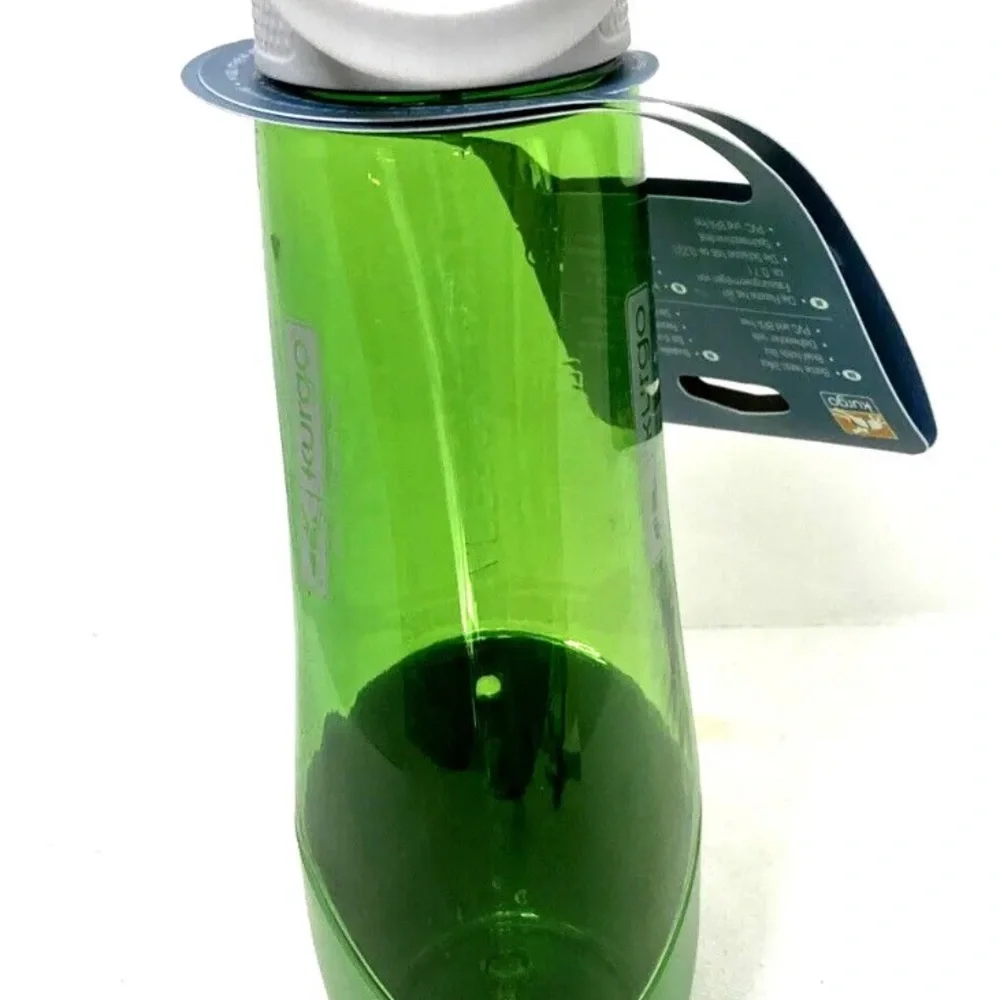 Kurgo Gourd H2O PET Travel Water Bottle & Bowl Grass Green DOG /CAT PBA Free NEW